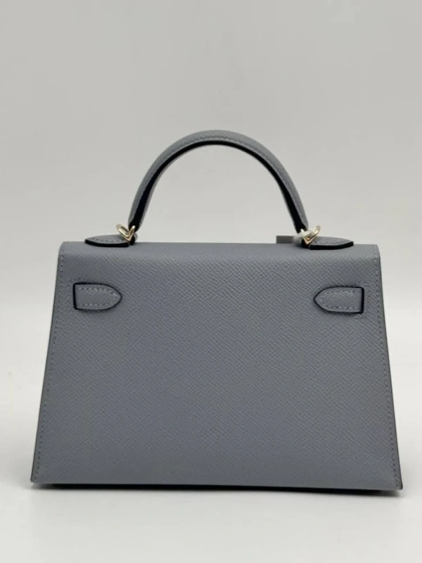 Hermès KELLY MINI 20 VEAU EPSOM GRIS PANTIN PBHW K20EGP 4