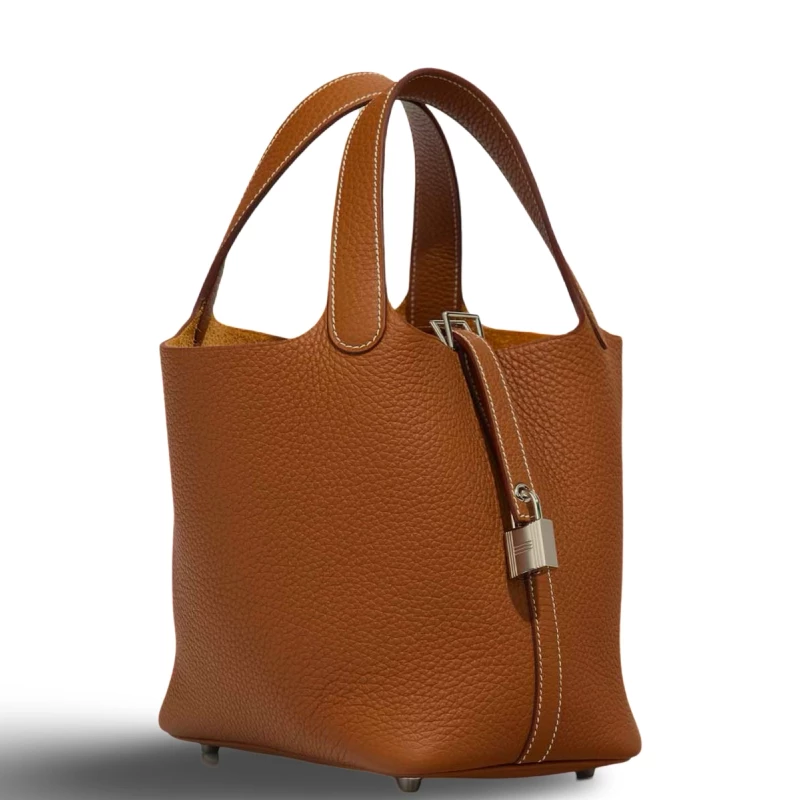 Hermès PICOTIN 18 MINI TAURILLON CLEMENCE GOLD PHW P18CG