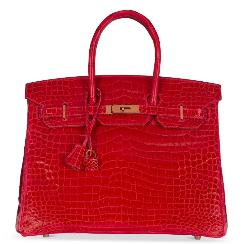 Hermès A SHINY BRAISE POROSUS CROCODILE BIRKIN 35 GHW HB35 1