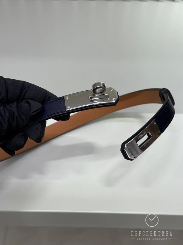 Hermès Kelly 18 belt Hunter cowhide PHW H081775CK76 9