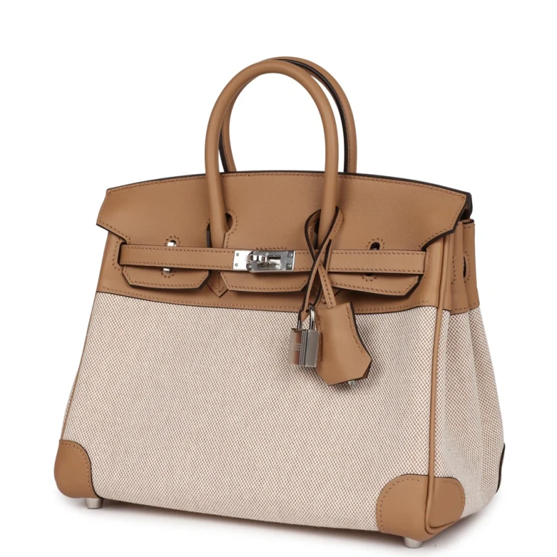 Hermès BIRKIN 25 TOILE H AND CHAI SWIFT PHW B25TOILE 4