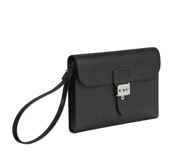 Hermès Sac a Depeches 24 pouch Noir Epsom PHW SAD24P 3