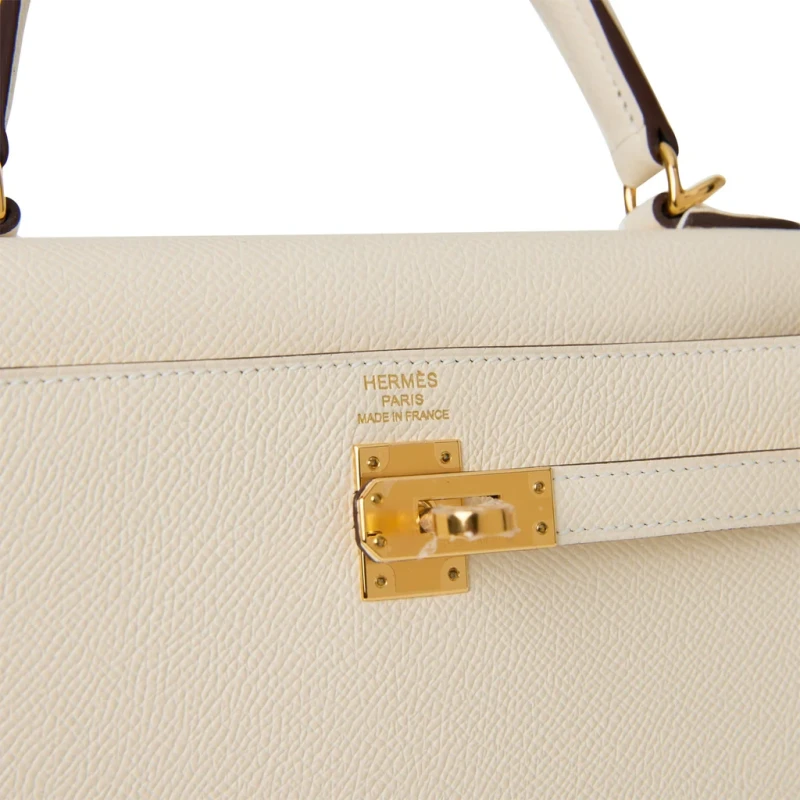 Hermès KELLY 25 VEAU EPSOM NATA GHW K25EN 5