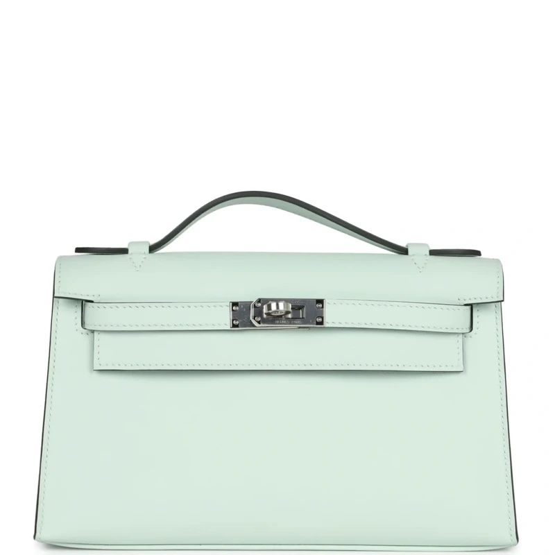 Hermès KELLY POCHETTE VEAU SWIFT VERT PEPPERMINT PHW KPSP 2