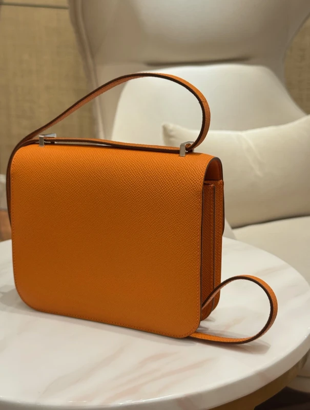 Hermès SAC CONSTANCE III MINI MIROIR VEAU EPSOM 93 ORANGE H083905CK 5