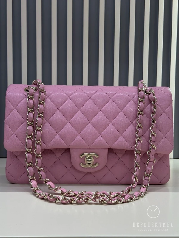 Chanel Classic 11.12 Handbag Grained Shiny Calfskin & Gold-Tone Metal Rose a01112b10583u3650 6