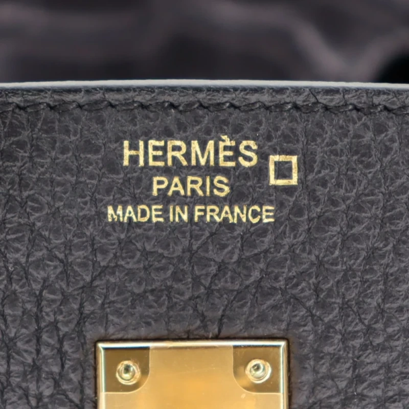 Hermès BIRKIN TOUCH 25 ALLIGATOR MATTE/TOGO BLEU NOIR/NOIR GHW B25TOUCHMATALLIGN 5