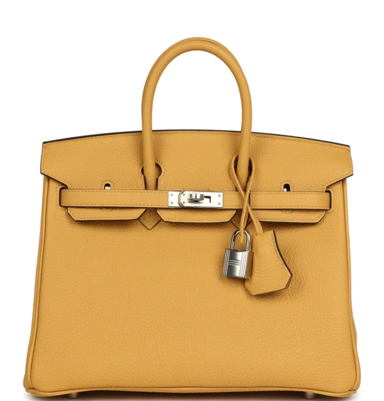Hermès BIRKIN 25 VEAU TOGO PAILLE PHW B25TP 2