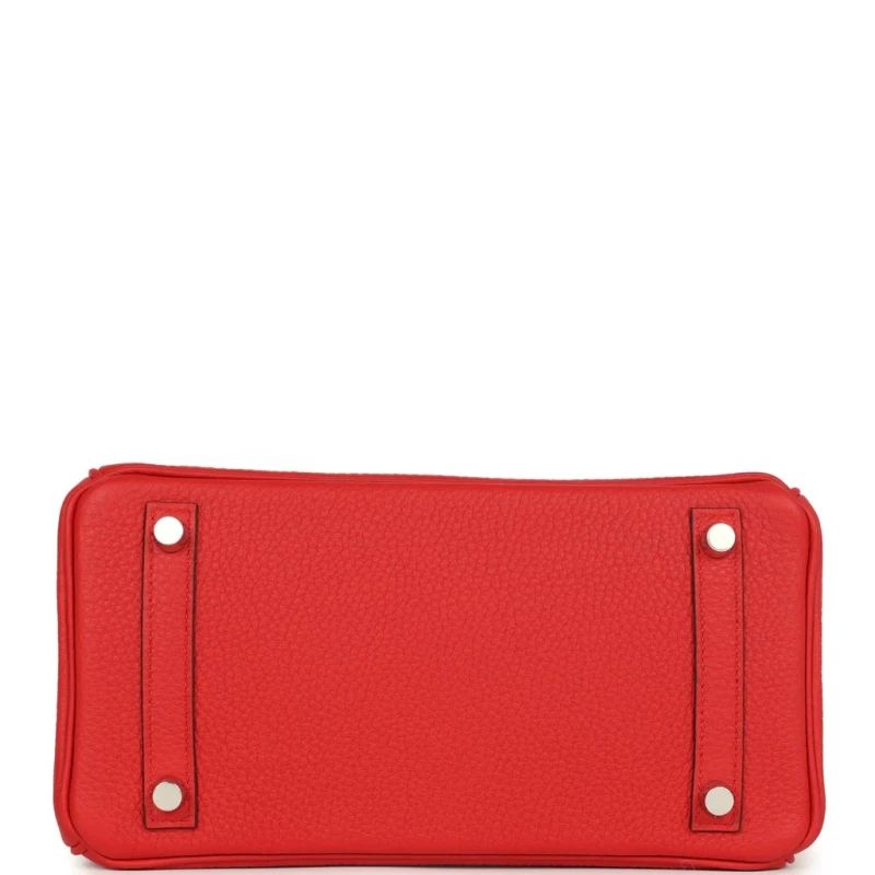 Hermès BIRKIN 25 TOGO ROUGE RADIEUX PHW B25TR 5
