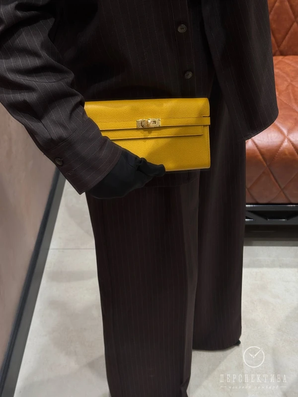 Hermès Kelly Long Wallet Jaune Ambre Epsom Gold Hardware KLWJA 2