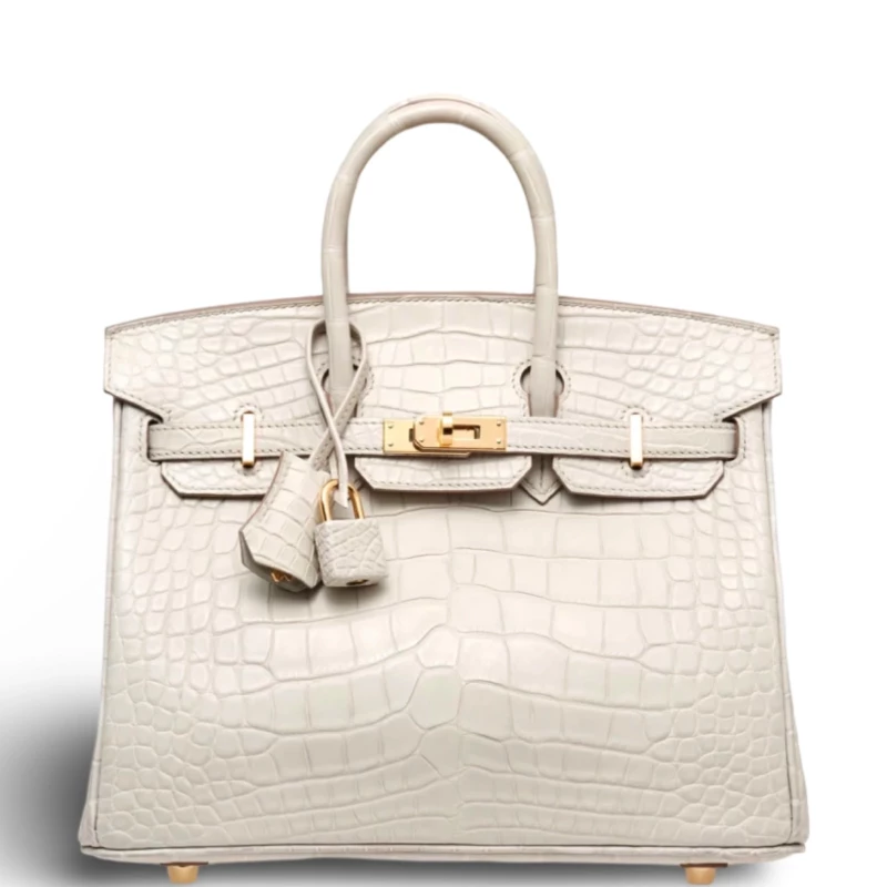 Hermès BIRKIN 25 ALLIGATOR MATTE BETON GHW B25AMB