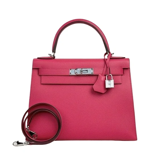 Hermès KELLY SELLIER 28 VEAU EPSOM FRAMBOISE/PRUNE KELLY28 3