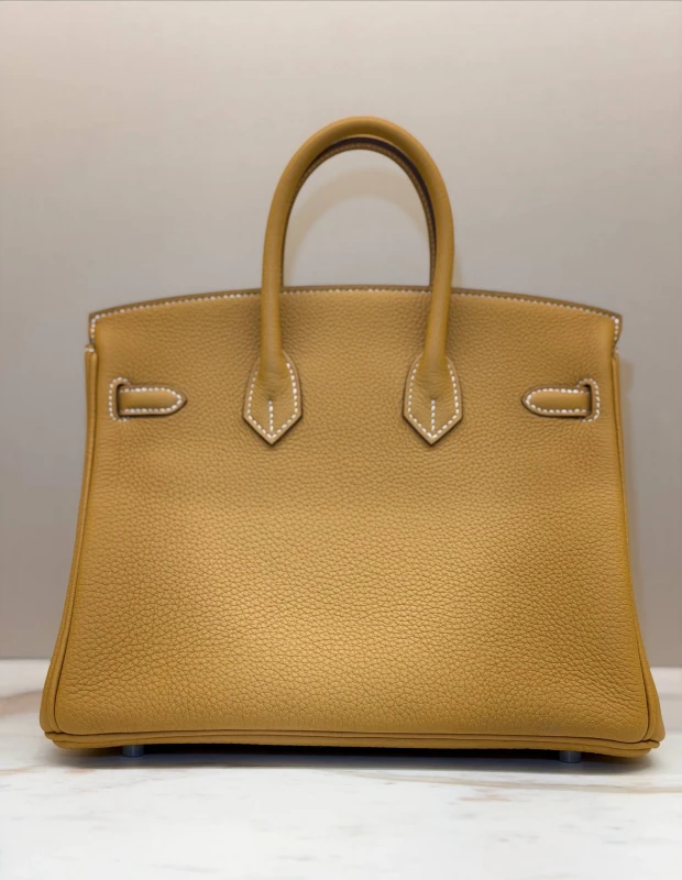 Hermès BIRKIN 25 VEAU TOGO SABLE NATURAL PHW B25TS 5