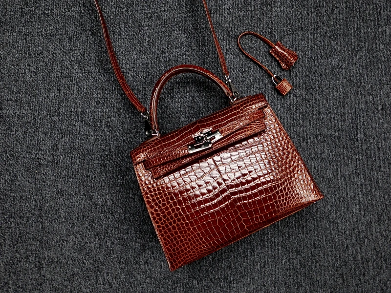 Hermès KELLY SELLIER 25 CROCODILE POROSUS PHW K25CM 3