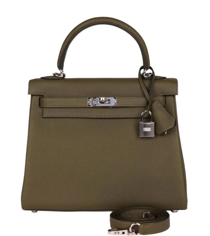 KELLY 25 VEAU TOGO VERT LODEN PHW