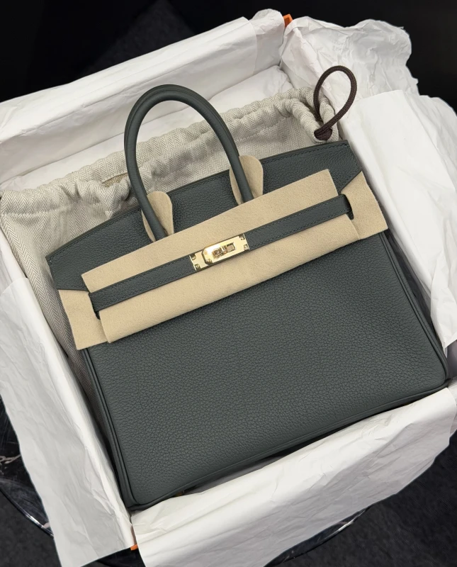 Hermès BIRKIN 25 VEAU TOGO VERT MANGROVE PBHW B25TVM 8