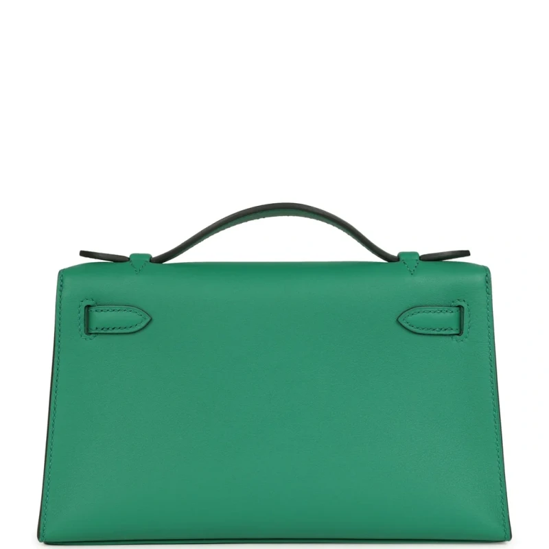 Hermès KELLY POCHETTE VEAU SWIFT VERT MOYEN GHW KPSVY 3