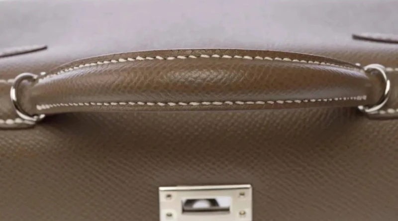 Hermès KELLY II SELLIER MINI VEAU EPSOM ETOUPE PHW H071302CK18 7