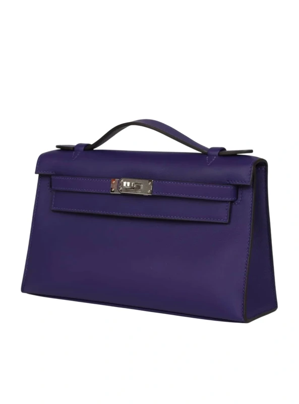 Hermès Pochette Kelly Veau Swift X3 PURPLE H049417CK 3