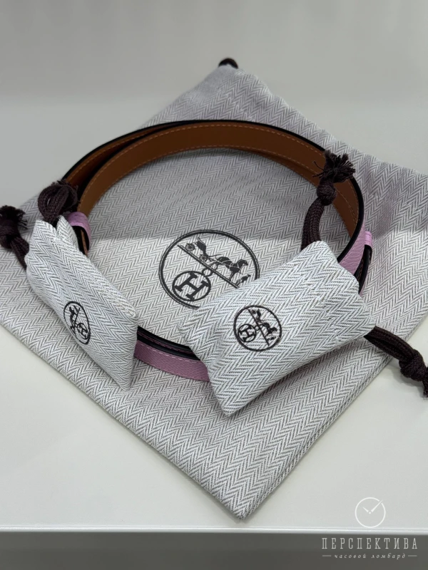 Hermès Kelly 18 belt Epsom Mauve Pale PHW H069853CD01 4