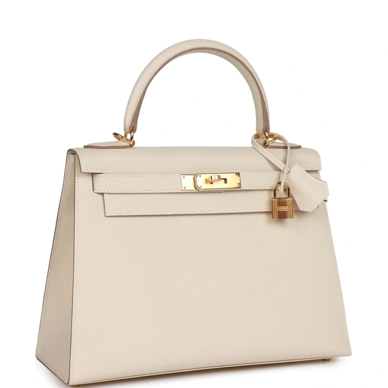 Hermès KELLY 28 VEAU EPSOM CRAIE PHW K28EC 2