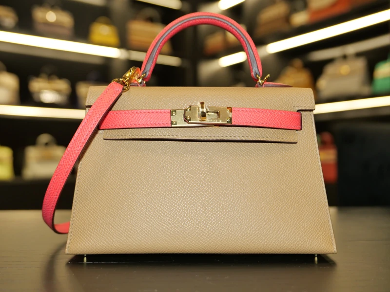 Hermès KELLY 20 HSS EPSOM BISCUIT / ROSE TEXAS GHW K20HSS 6