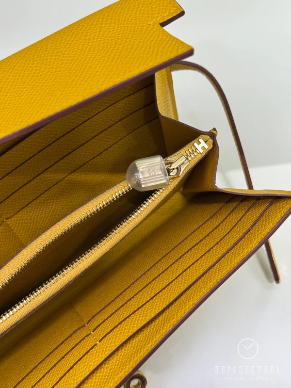 Hermès Kelly Long Wallet Jaune Ambre Epsom Gold Hardware KLWJA 4