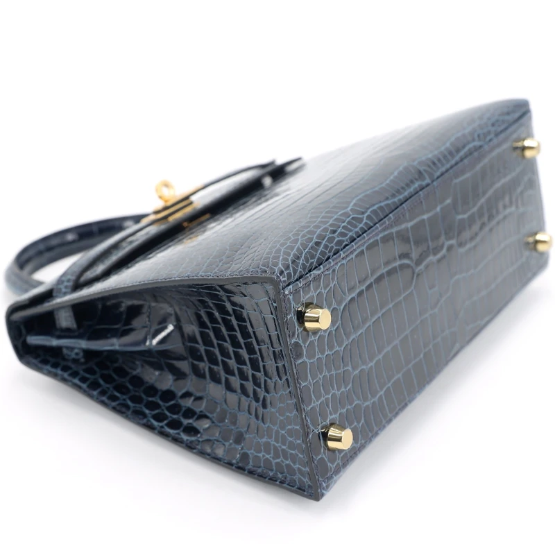 Hermès KELLY SELLIER 25 ALLIGATOR LISSE ROUGE DE COEUR GHW K25ABB 4