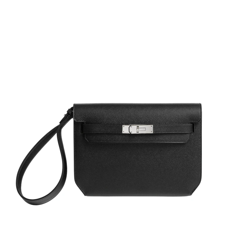 Hermès Kelly Pochette Depeches 25 Veau Epsom 89 Noir H078397CK89 5