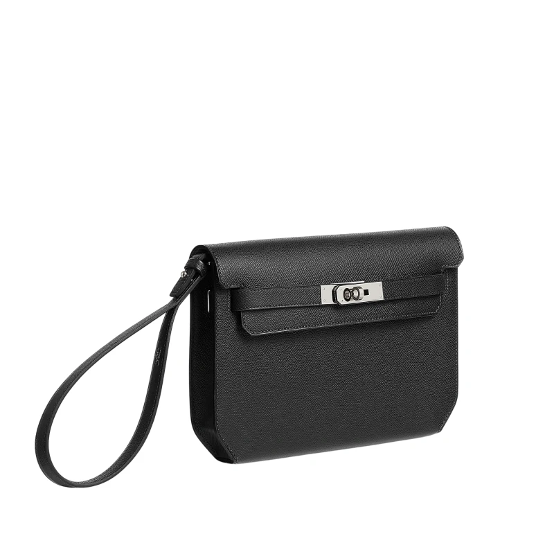 Hermès Kelly Pochette Depeches 25 Veau Epsom 89 Noir H078397CK89 2