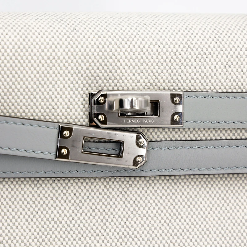 Hermès KELLY SELLIER 25  TOILE/VEAU SWIFT BLEU GLACIER PHW K25TOILE 7