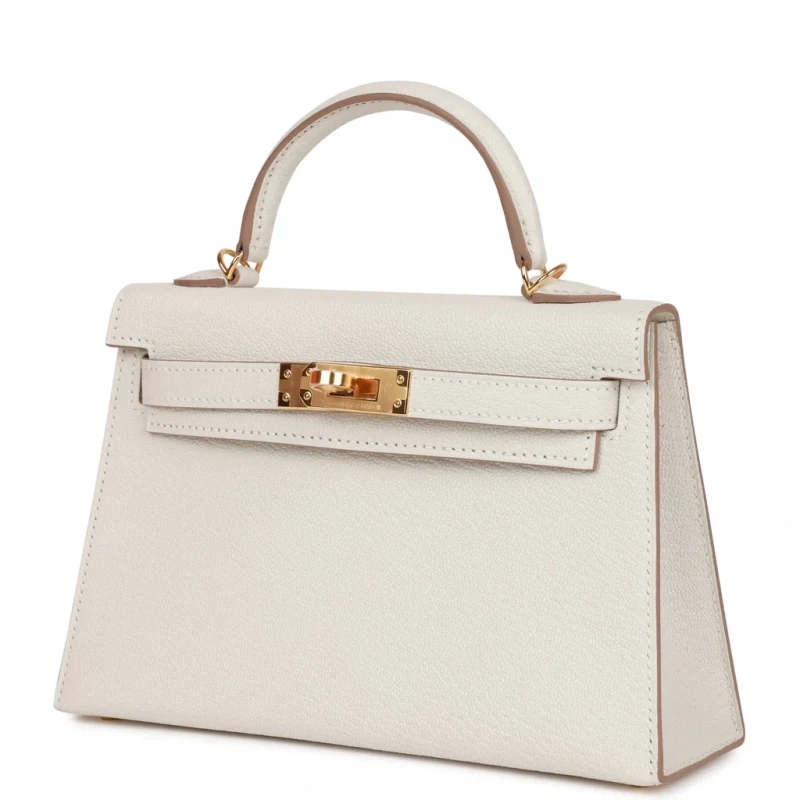 Hermès KELLY 20 MINI CHEVRE MUSHROOM GHW K20CM 4