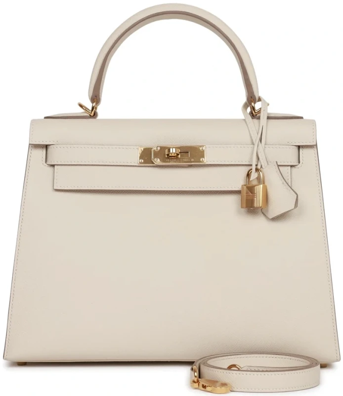 Hermès KELLY SELLIER 28 VEAU EPSOM CRAIE GHW K28EC 1
