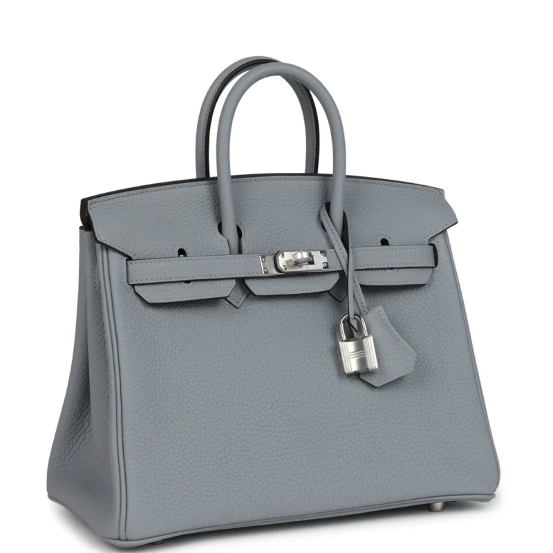 Hermès BIRKIN 25 VEAU TOGO GRIS PANTIN PHW B25TGM 3