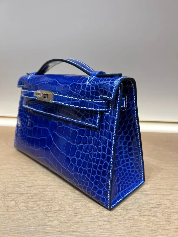 Hermès KELLY POCHETTE CROCODILE NILOTICUS NOIR WGDHW H548615CZ00 5