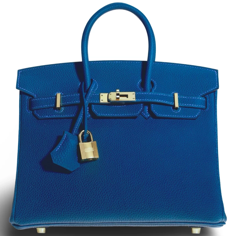 BIRKIN 25 VEAU TOGO BLEU DE PRUSSE GHW