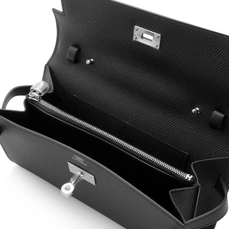 Hermès KELLY TO GO VEAU EPSOM NOIR PHW KTGEN 6