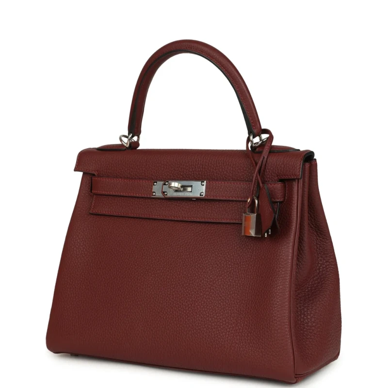 Hermès KELLY 28 RETOURNE ROUGE H PHW K28TRH 4