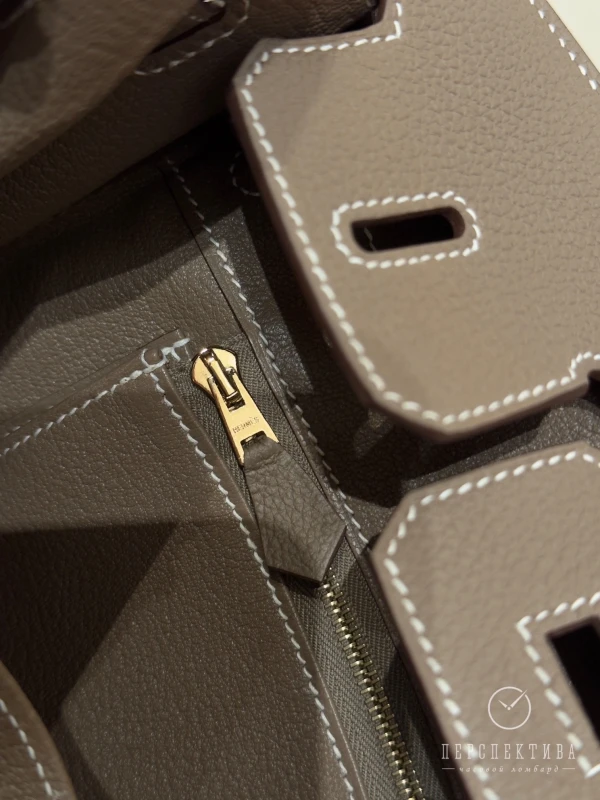 Hermès BIRKIN 25 VEAU TOGO 18 ETOUPE GHW B25TE 3