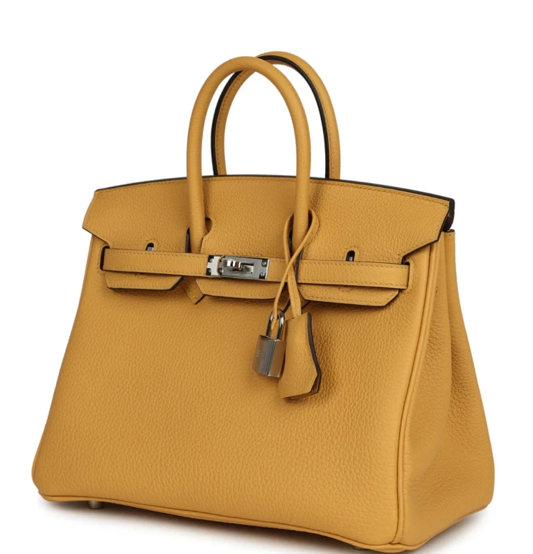 Hermès BIRKIN 25 VEAU TOGO PAILLE PHW B25TP 6