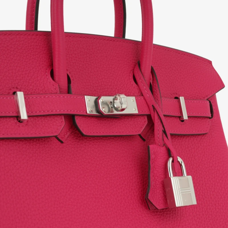 Hermès BIRKIN 25 VEAU TOGO ROSE MEXICO PHW B25TRM 5
