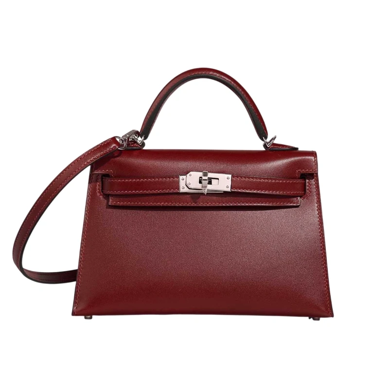Hermès KELLY SELLIER 20 CALF BOX ROUGE H PHW K20BRH 1