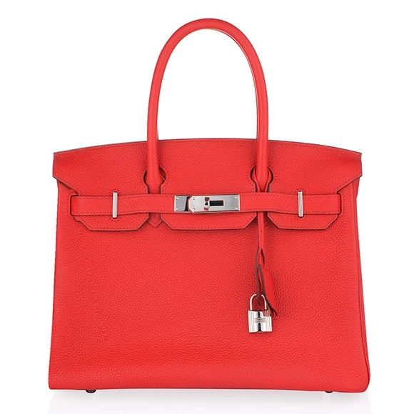 Hermès HERMES BIRKIN 30 VEAU TOGO ROUGE PHW Hermès