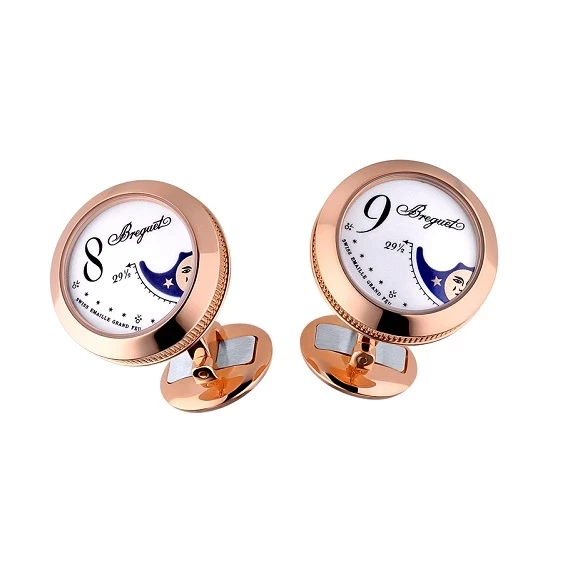 CLASSIQUE MOON PHASES ROSE GOLD CUFFLINKS