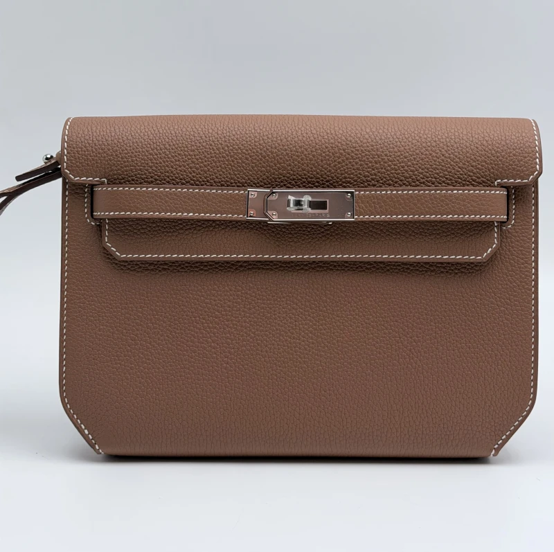 Hermès KELLY DEPECHES 25 TOGO VERT AMANDE PHW KD25TVA 4