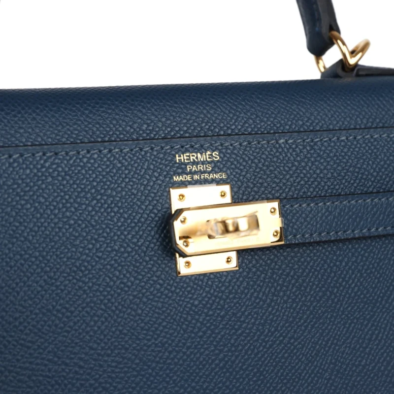 Hermès KELLY 25 VEAU EPSOM BLEU DE PRUSSE GHW K25EB 7