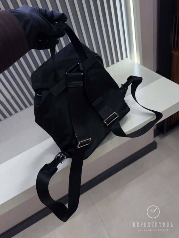 PRADA Small Re-Nylon Backpack Black 1BZ677_RV44_F0002_V_OOO 6