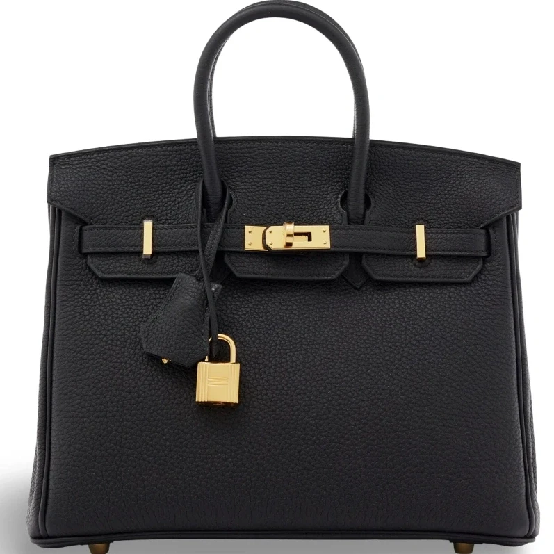 SAC BIRKIN 25 VEAU TOGO NOIR GHW