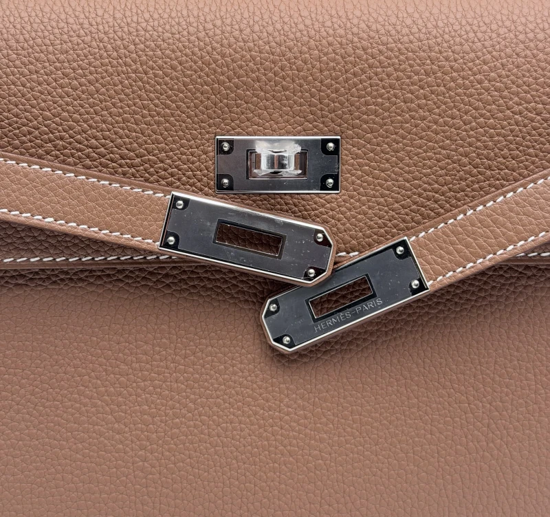 Hermès KELLY DEPECHES 25 TOGO VERT AMANDE PHW KD25TVA 6