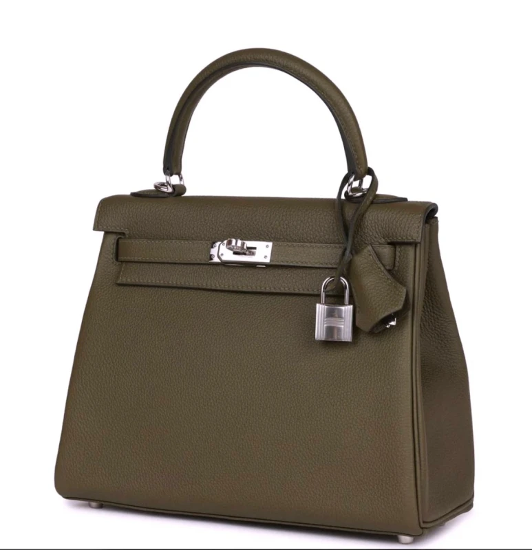 Hermès KELLY 25 VEAU TOGO VERT LODEN PHW K25TVL 5